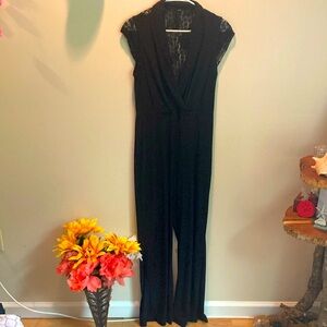 Black lace back jumper